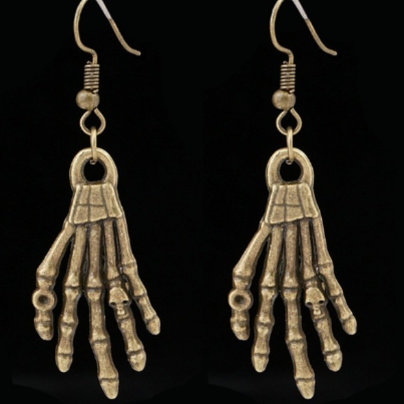 SKELETON HAND EARRINGS - Picture 2 of 3